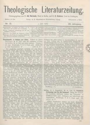 353-354 [Rezension] Hastings, James (Ed.), Encyclopaedia of Religion and Ethics. Vol. I