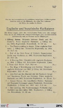 Englische und französische Karikaturen (Nr. 1-56)