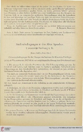 11: Studienbedingungen in den Alten Sprachen Universität Freiburg i.B.