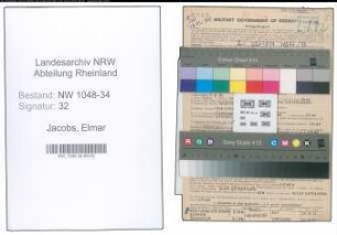 Entnazifizierung Elmar Jacobs , geb. 03.07.1918 (Arzt)