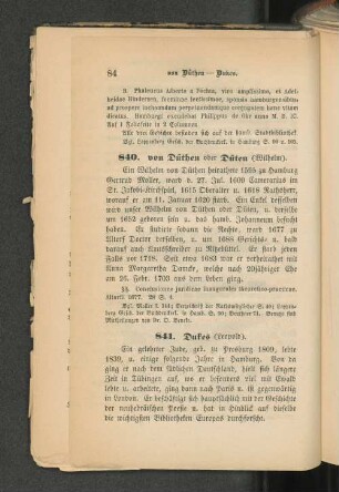 840. von Düthen oder Düten (Wilhelm)