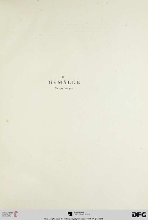 II. Gemälde (Nr. 415-417)
