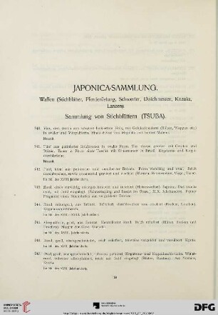 Japonica- Sammlung (Nr. 740-1256)