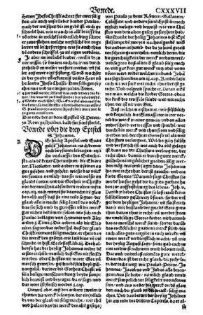 Vorrede vber die drey Epistel S. Johannis.