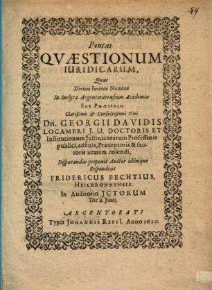 Pentas Quaestionum Iuridicarum