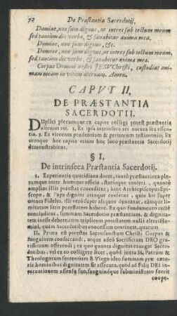 Capvt II. De Praestantia Sacerdotii.