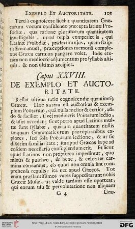 Caput XXVIII: De exemplo & auctoritate