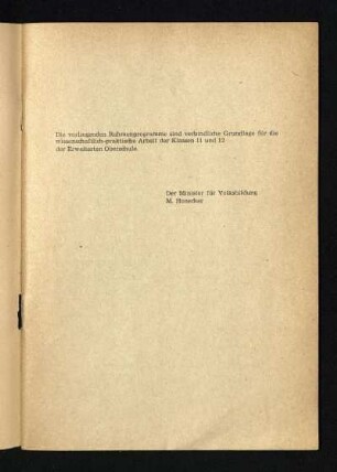 Die vorliegenden Rahmenprogramme ...