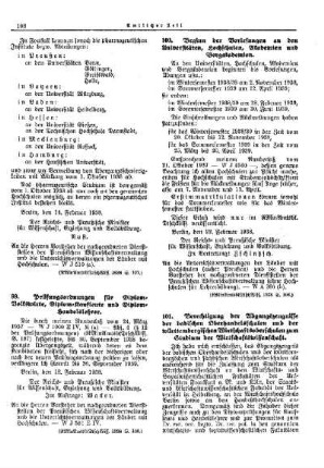 Beginn der Vorlesungen an den Universitäten, Hochschulen, Akademien und Bergakademien : [Allgemeine Verwaltungssachen] ; [Für das Reich] ; [Amtliche Erlasse] ; [Amtlicher Teil]