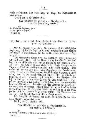 Zerkleinern des Brennholzes für Schulen in der Provinz Schlesien : [IV. Elementarschulwesen]