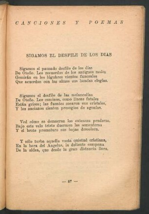Sigamos el desfile de los días