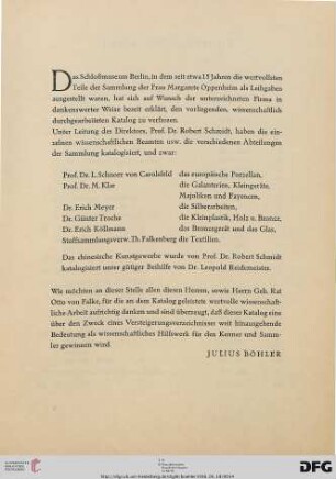 Einleitung (Julius Böhler)