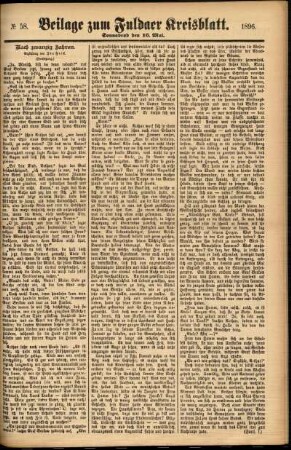Zweite Ausgabe vom Samstag, den 16. Mai 1896.