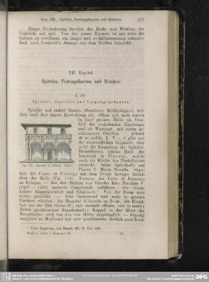 XII. Kapitel Spitäler, Festungsbauten und Brücken