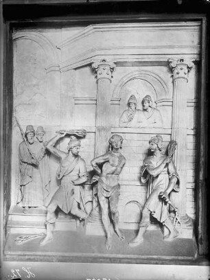 Lettner (Westseite) — Nordseite, obere Galerie, Relief: Geisselung Christi