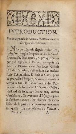 Histoire de Tacite : en Latin et en françois, 1