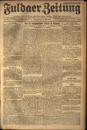 Ausgabe vom Donnerstag, den 23. Juli 1925.