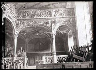 Altes Schloss, photographiert Architekt Schmidt, 1947 Schlosskirche innen zur Orgel