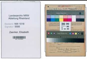 Entnazifizierung Elisabeth Zaenker , geb. 16.04.1905 (Lehrerin)