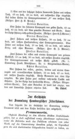 Zur Geschichte der Sammlung hamburgischer Alterthümer.