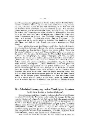 Die Schulstadtbewegung in den Vereinigten Staaten