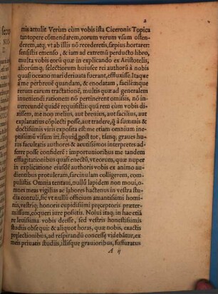 In Ciceronis doctrinam Topicam dilucida, et brevis commentatio