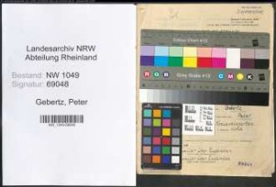 Entnazifizierung Peter Gebertz , geb. 11.12.1902 (Lehrer)