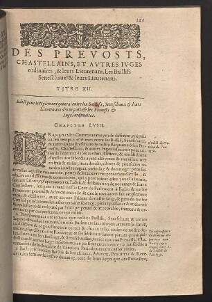 Des prevosts ... Titre XII.