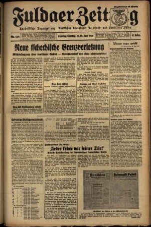 Ausgabe vom Samstag, den 18. Juni 1938.