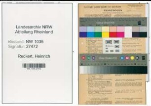 Entnazifizierung Heinrich Reckert , geb. 11.07.1891 (Kaufmaennischer Angestellter)