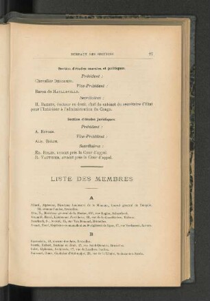 Liste des Membres.