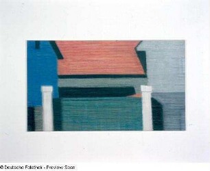 Alt-Übigau I : Dennhardt, Klaus: Alt-Übigau I. Kreide, Papier, Leinwand; 80 x 140 cm. 2001. Dresden: Leonhardi-Museum, Ausstellung Klaus Dennhardt - flußabwärts vom 9. Juli - 29. August 2004.