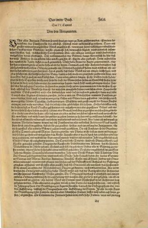 Seb. Serlii Von der Architectur : Fünff Bücher: Darin[n] die gantze lobliche und zierliche Bawkunst, sampt den Grundlegungen und Auffzügen manigerley Gebäuwen, vollkomlich auß den Fundamenten gelehrt, und mit vielfeltigen Exemplen ... gantz deutlich erklert wirdt ... Allen kunstlichen Handtwercken, Bawherren, Werckmeistern ... nutzlich ; Jetzundt zum ersten auß dem Italiänischen und Niderländischen ... in die gemeine hochteutsche Sprache, aufs fleissigst verwendet und ubergesetzt, 3. Darinn allerley kunstreiche Antiquiteten und schöne Gebäuw ... erklert werden