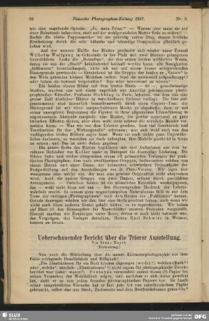 Ueberschauender Bericht über die Trierer Ausstellung