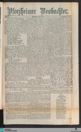 Pforzheimer Beobachter : städtisches Verkündigungsblatt, / Beilage