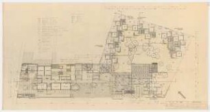 Gartenanlage des Instituts zur Erlangung der Hochschulreife, Oberhausen: Schulgebäude: Grundriss Erdgeschoss 1:200