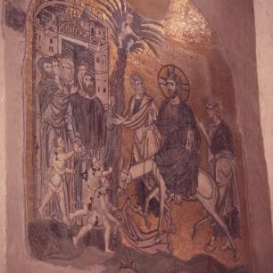Athen. Dafní. Einzug Jerusalem, Mosaik 1080, nördlicher Querhausarm