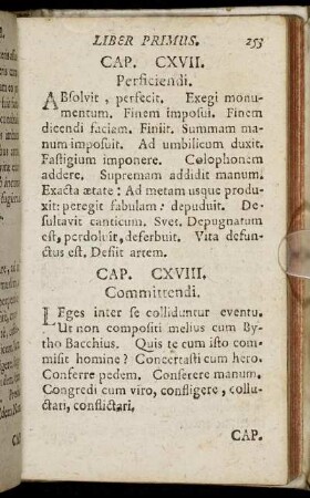 Cap. CXVII. Perficiendi. - Cap. CLVIII. Corruptionis.