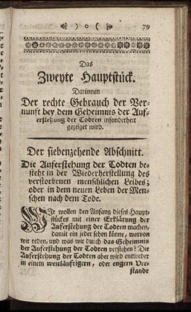 Der siebenzehende Abschnitt. - Der zwanzigste Abschnitt.