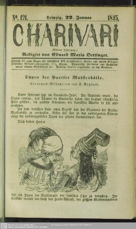 Typen der Pariser Maskenbälle - Carnevals-Silhouetten