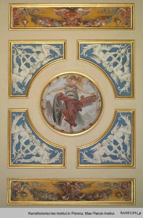 Ausmalung des Treppenhauses im Palazzo Grifoni Budini Gattai : Allegorien und Amordarstellungen