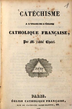 Catéchisme à l'usage de l'Église Catholique Française