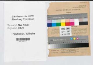 Entnazifizierung Wilhelm Theunissen , geb. 08.11.1902 (Lehrer)