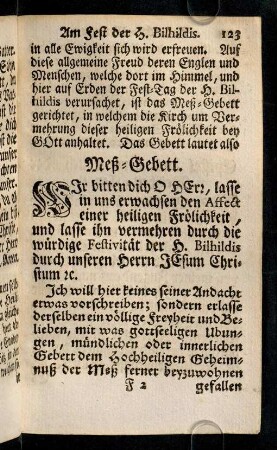 123-134, Meß-Gebett; ...