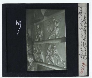 Bamberg, Dom,Bamberg, Dom, Grabdenkmal Clemens II. : Reliefdekoration (Allegorien)