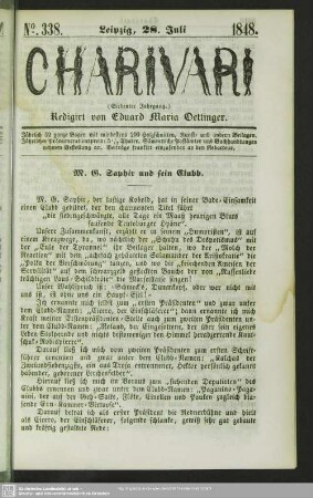 W. G. Saphir und sein Clubb
