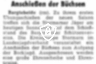 Anschießen der Büchsen