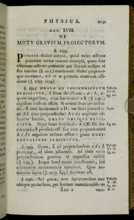 Cap. XVIII. De Motu Gravium Proiectorum