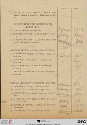 Japanische Skulpturen in Elfenbein (Nr. 130-133)