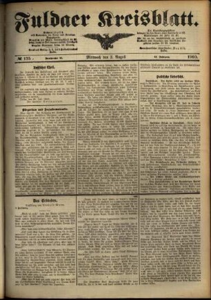 Ausgabe vom Mittwoch, den 03. August 1910.